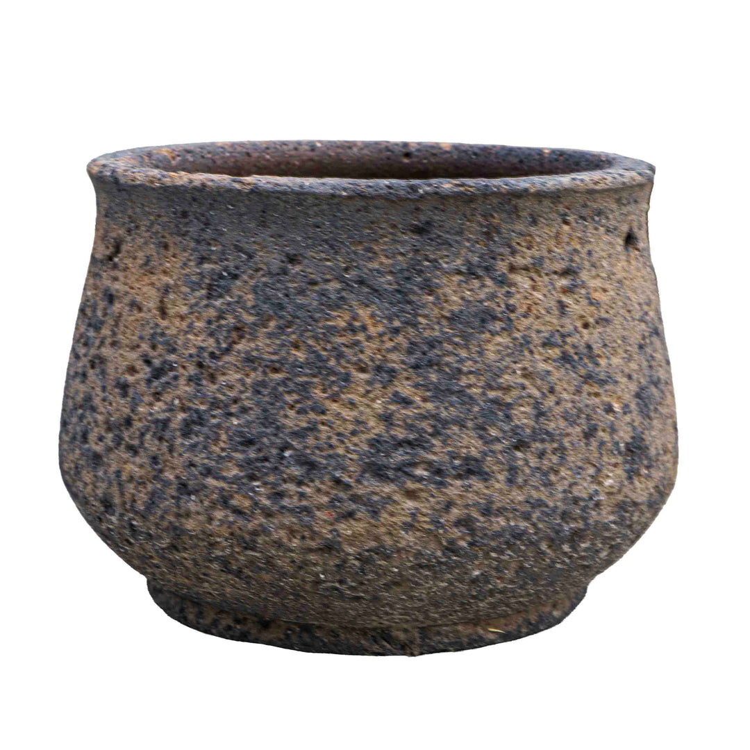Textura Ceramic Pot Teal Brown