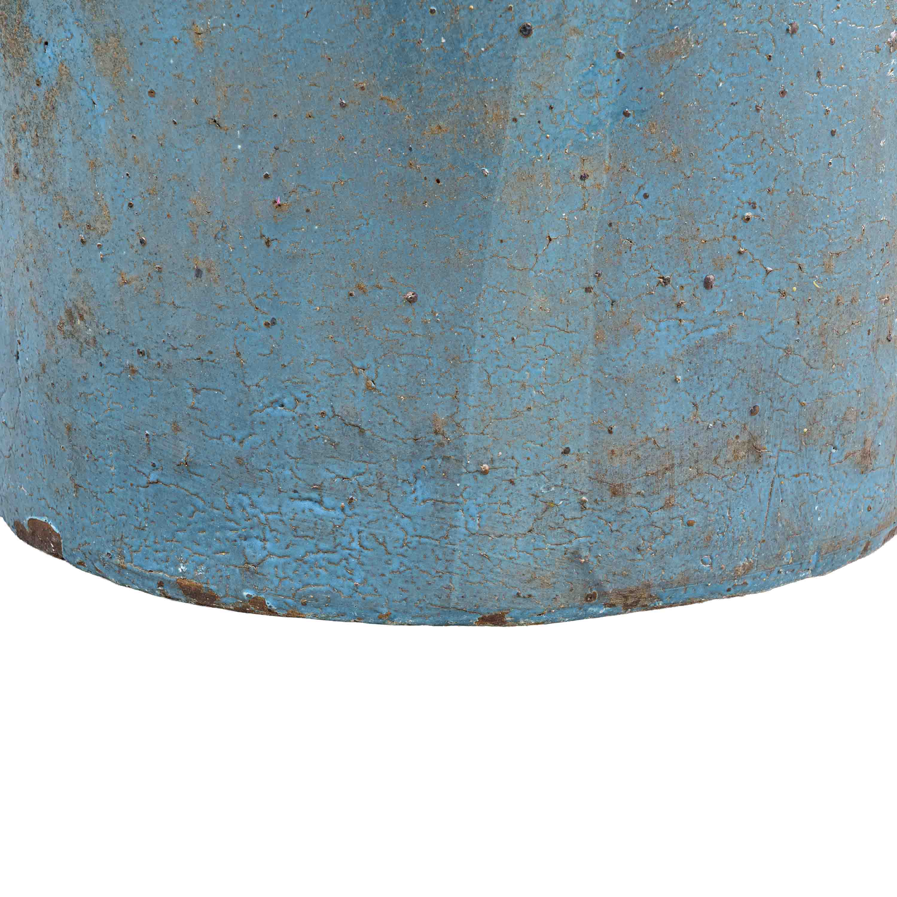 Round Blue Ceramic Pot