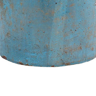 Round Blue Ceramic Pot