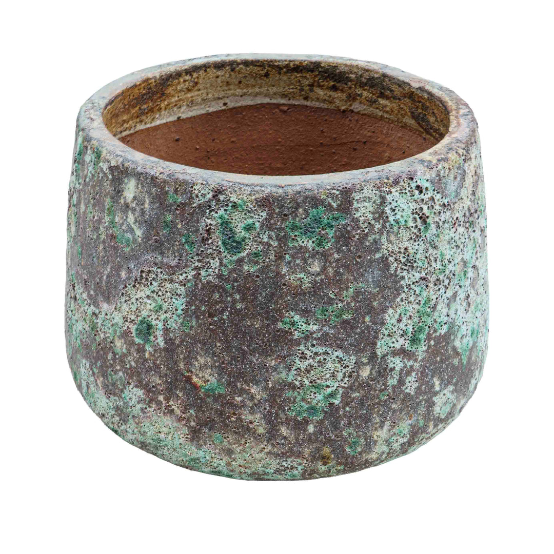 Green Bubbled Ceramic Pot