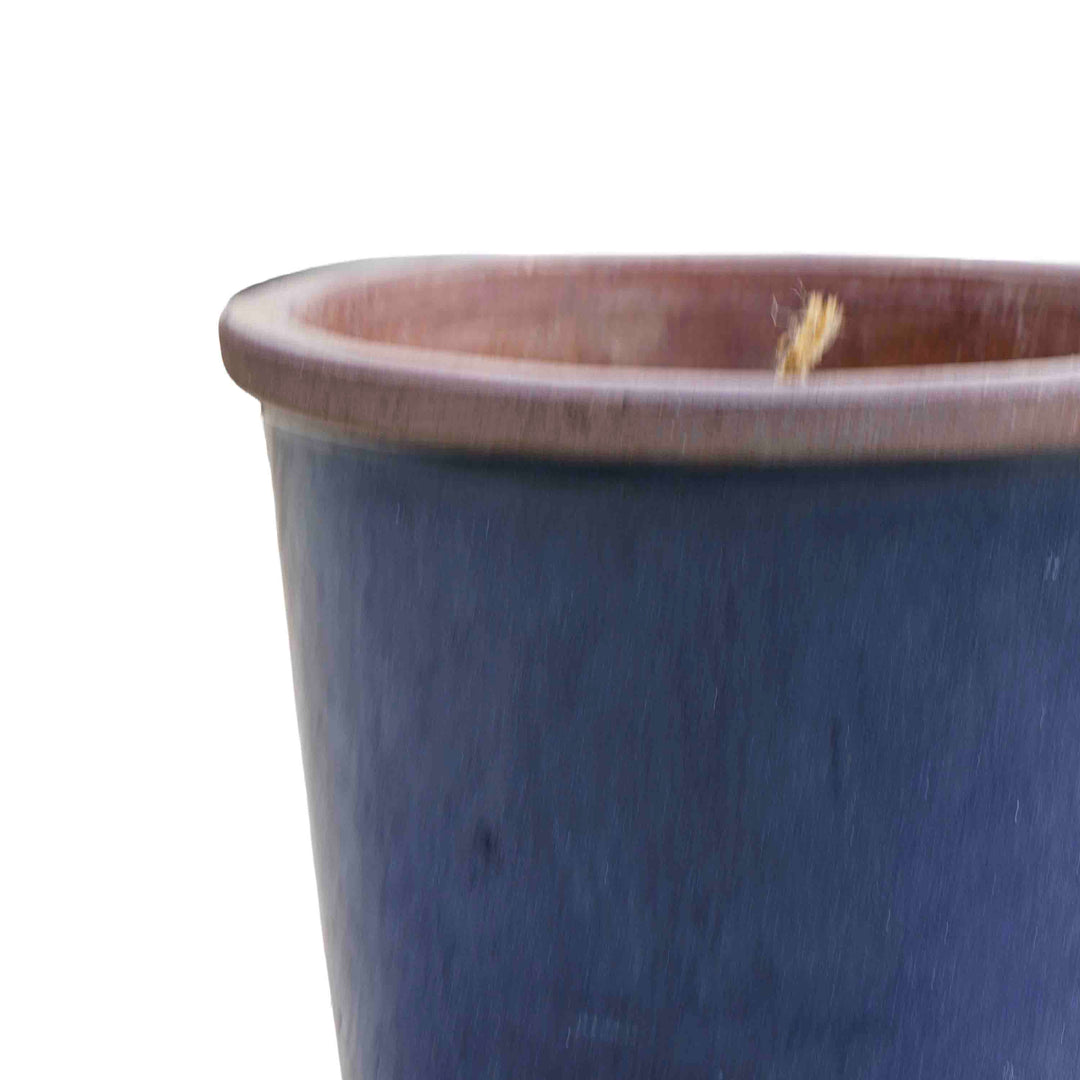 Etched Leaf Ceramic Pot