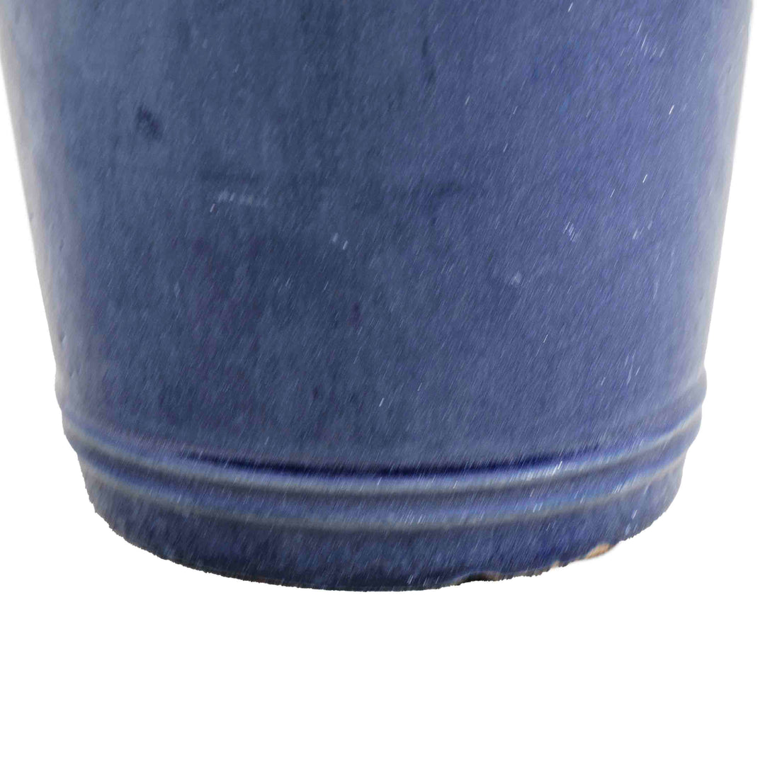 Etched Leaf Ceramic Pot