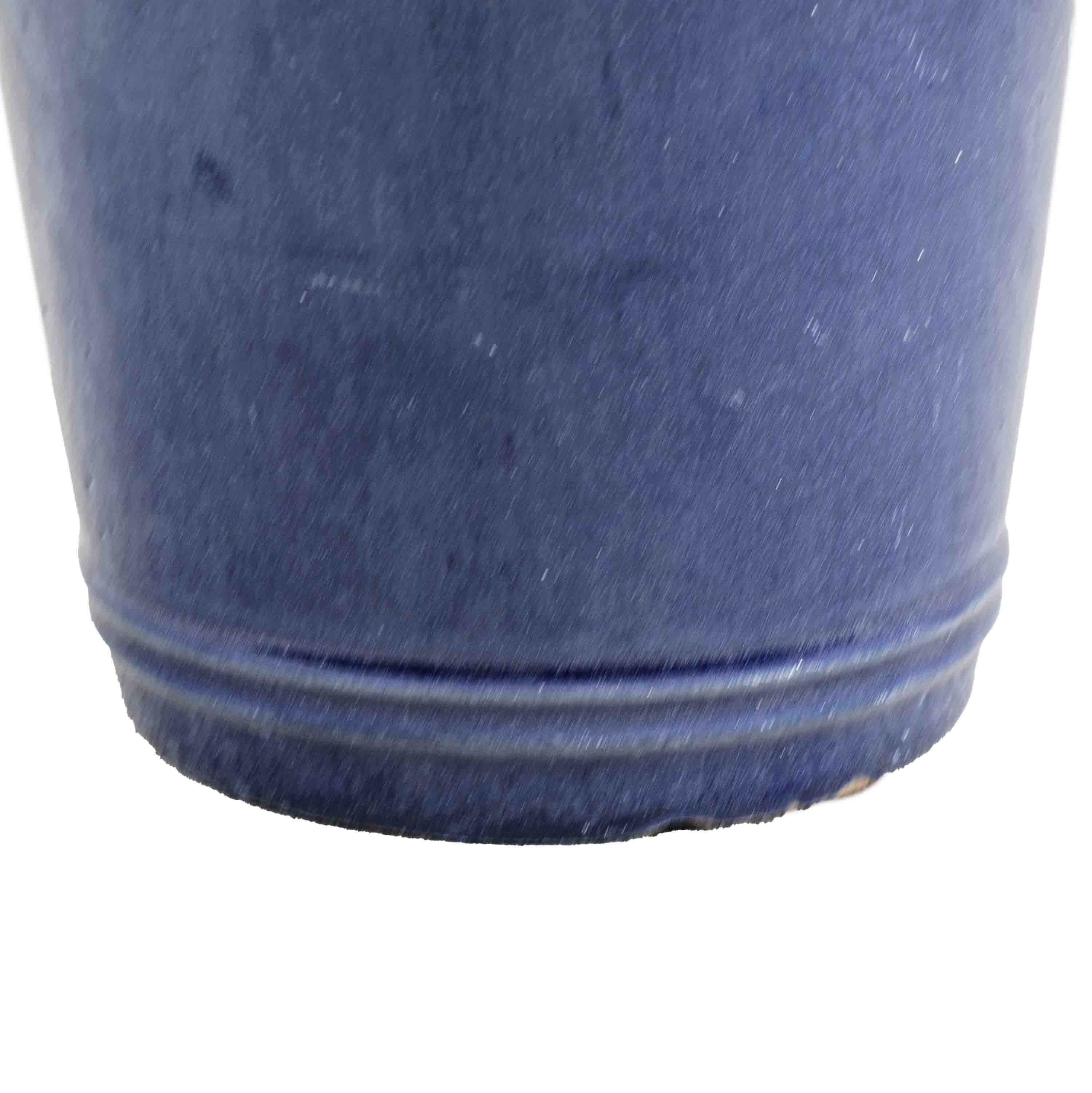 Etched Leaf Ceramic Pot