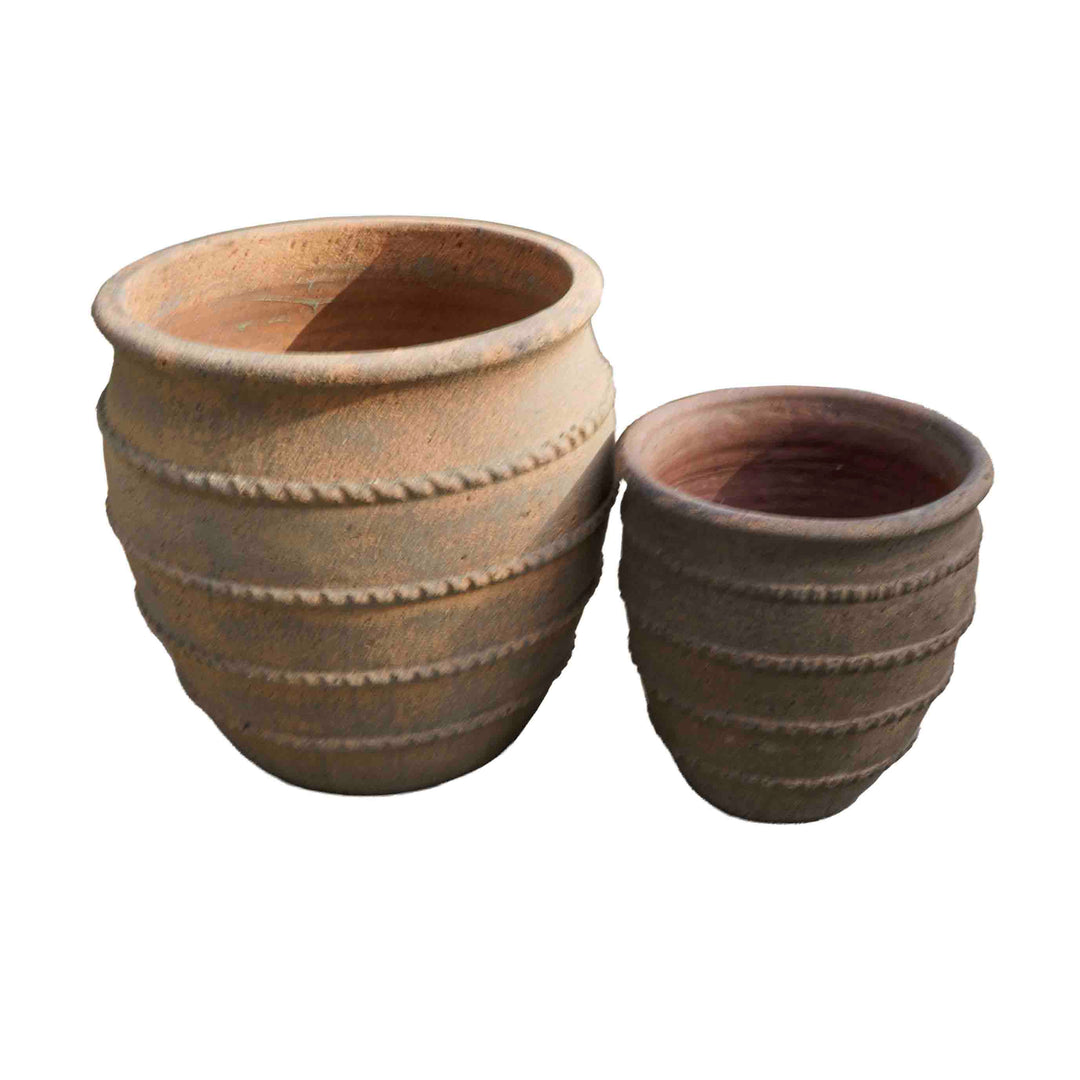 Natural Spiral Ceramic Pot