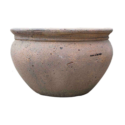 Wide Ceramic Pot Grey
