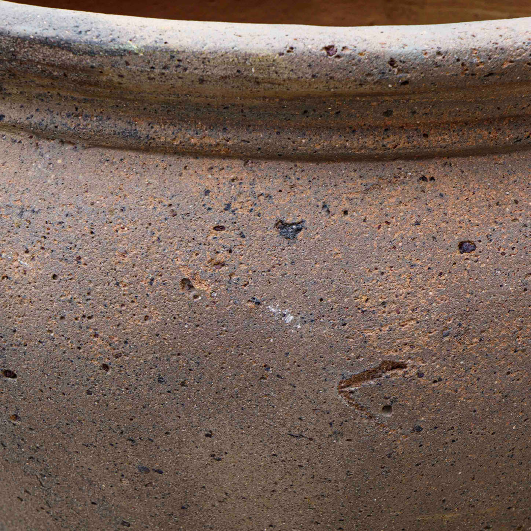 Wide Ceramic Pot Grey