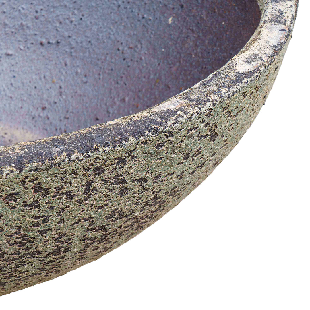 Wide Grey Ceramic Pot