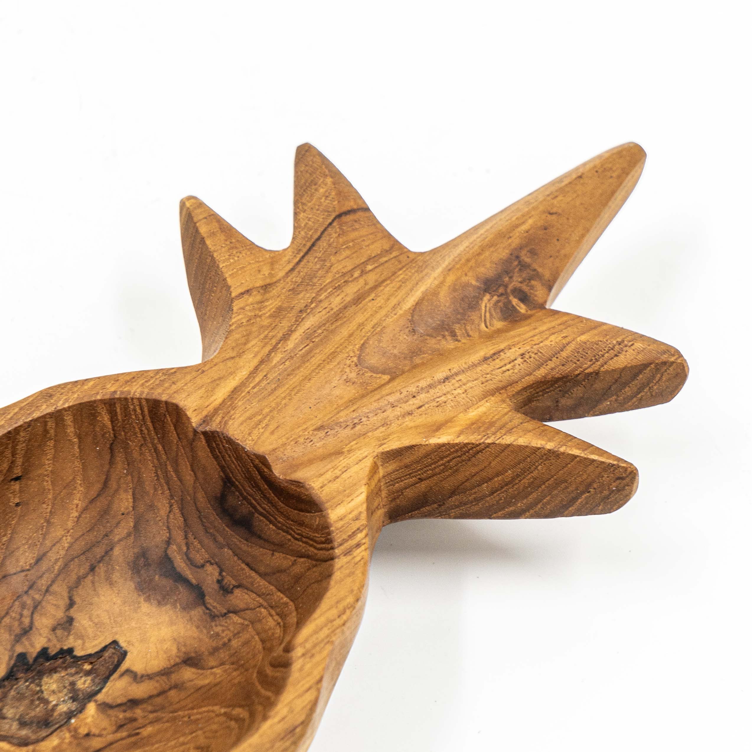 Yarah Teak Wood Pineapple Plate