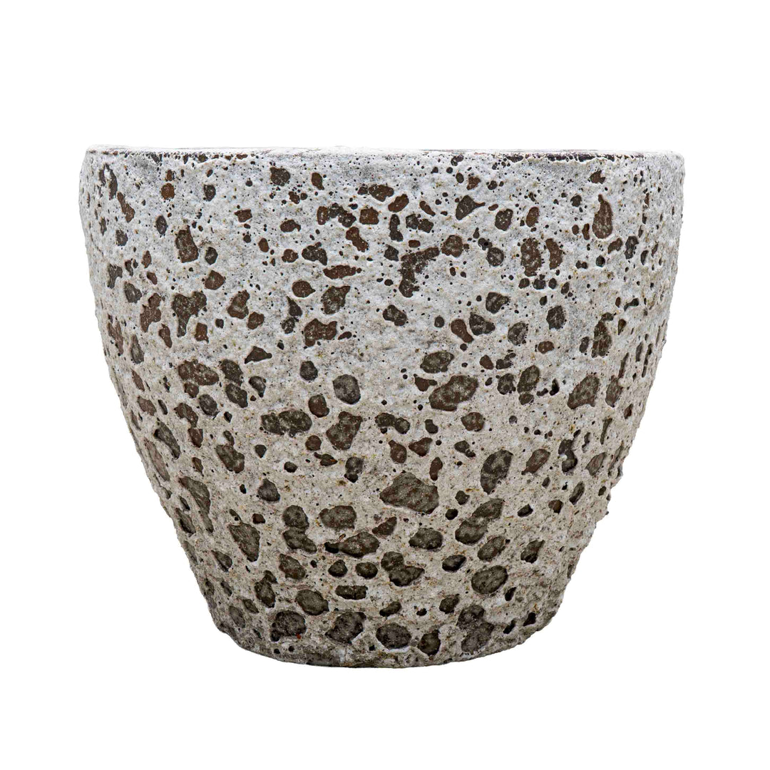 Textured White ceramic Pot