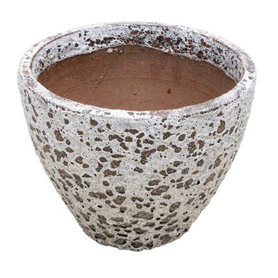 Textured White ceramic Pot