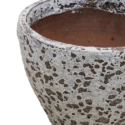 Textured White ceramic Pot