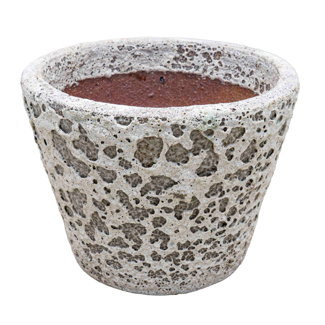 Textured White ceramic Pot