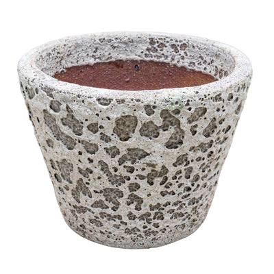 Textured White ceramic Pot