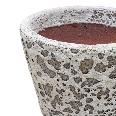 Textured White ceramic Pot