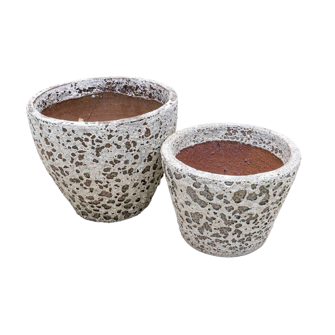 Textured White ceramic Pot