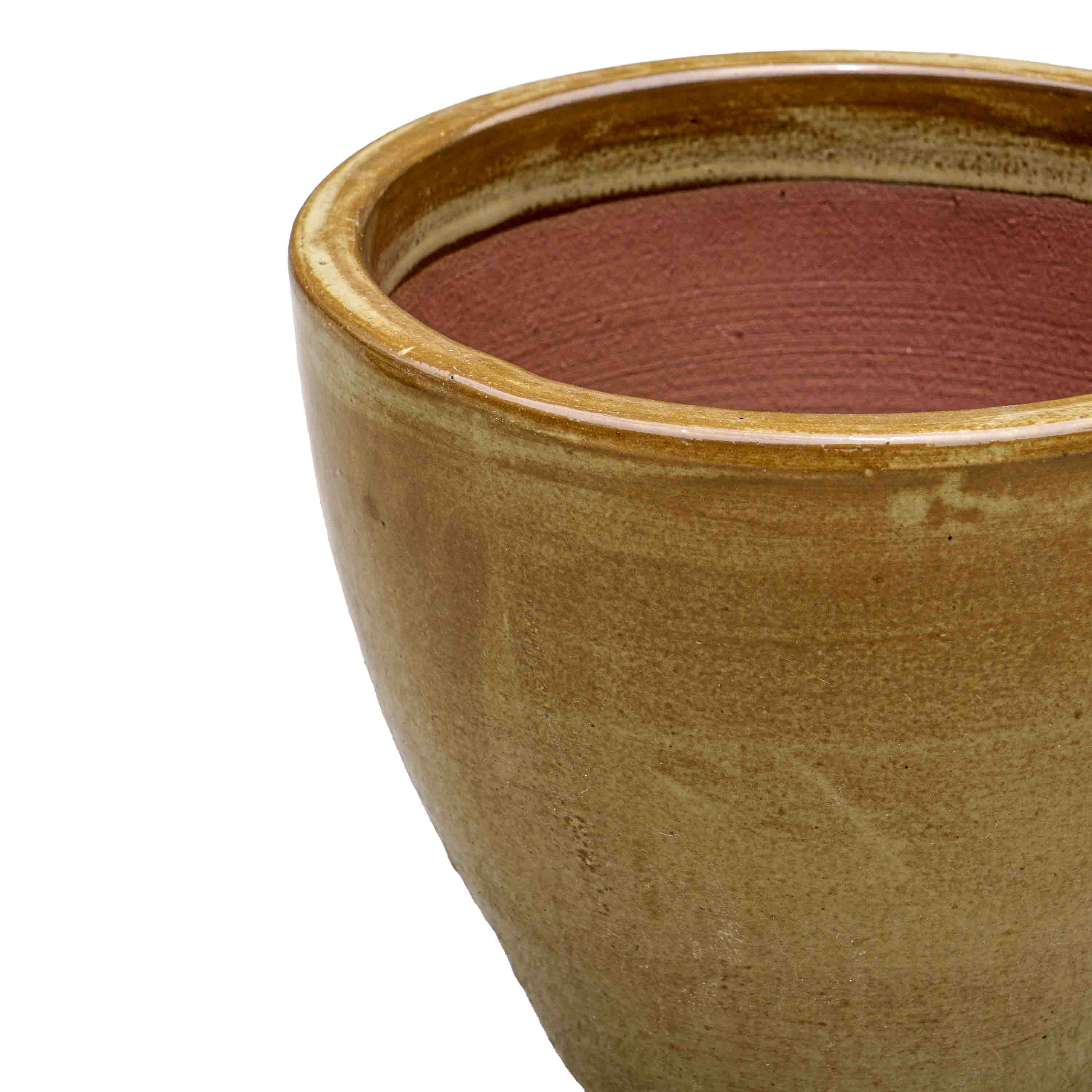 Olive green Ceramic Pot