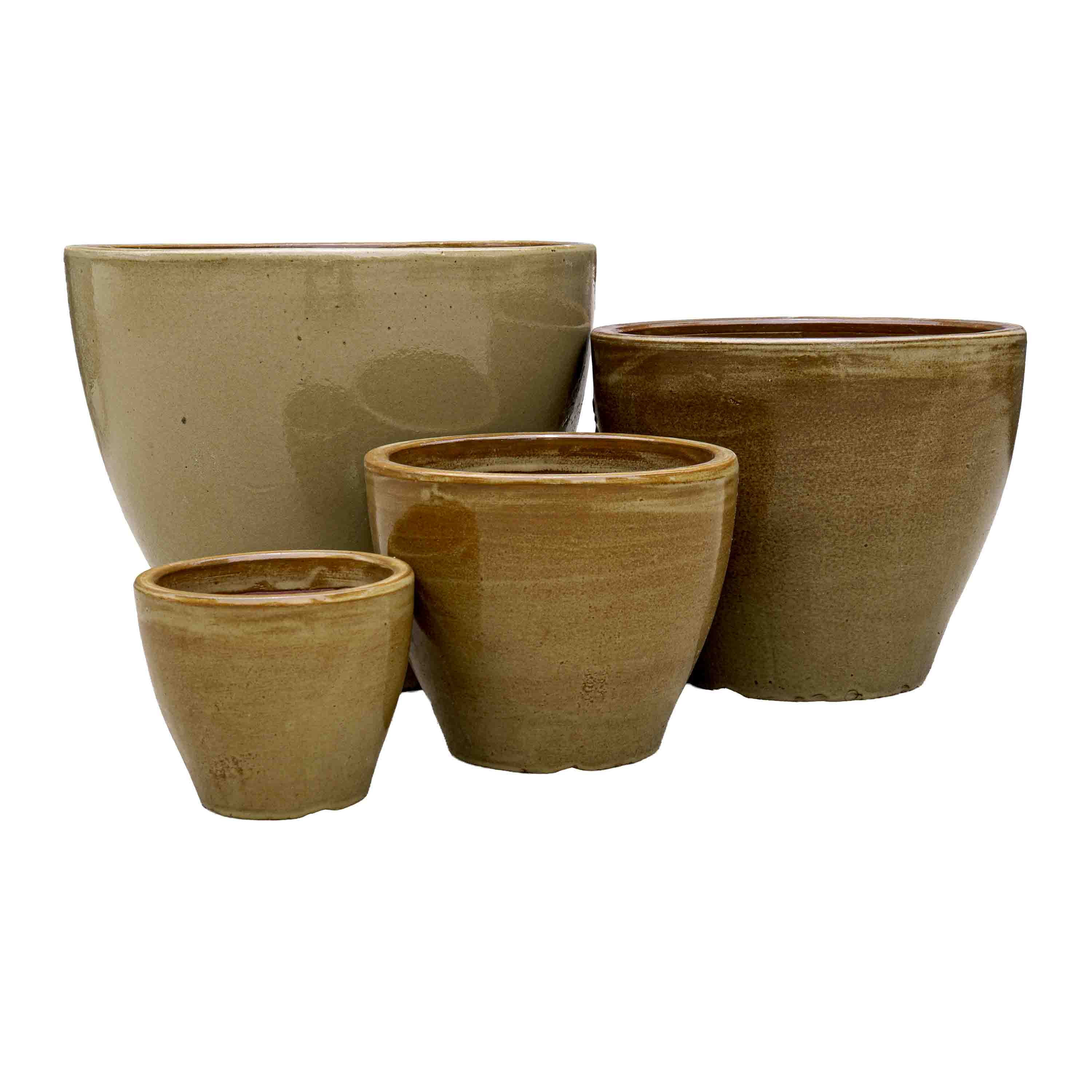 Olive green Ceramic Pot