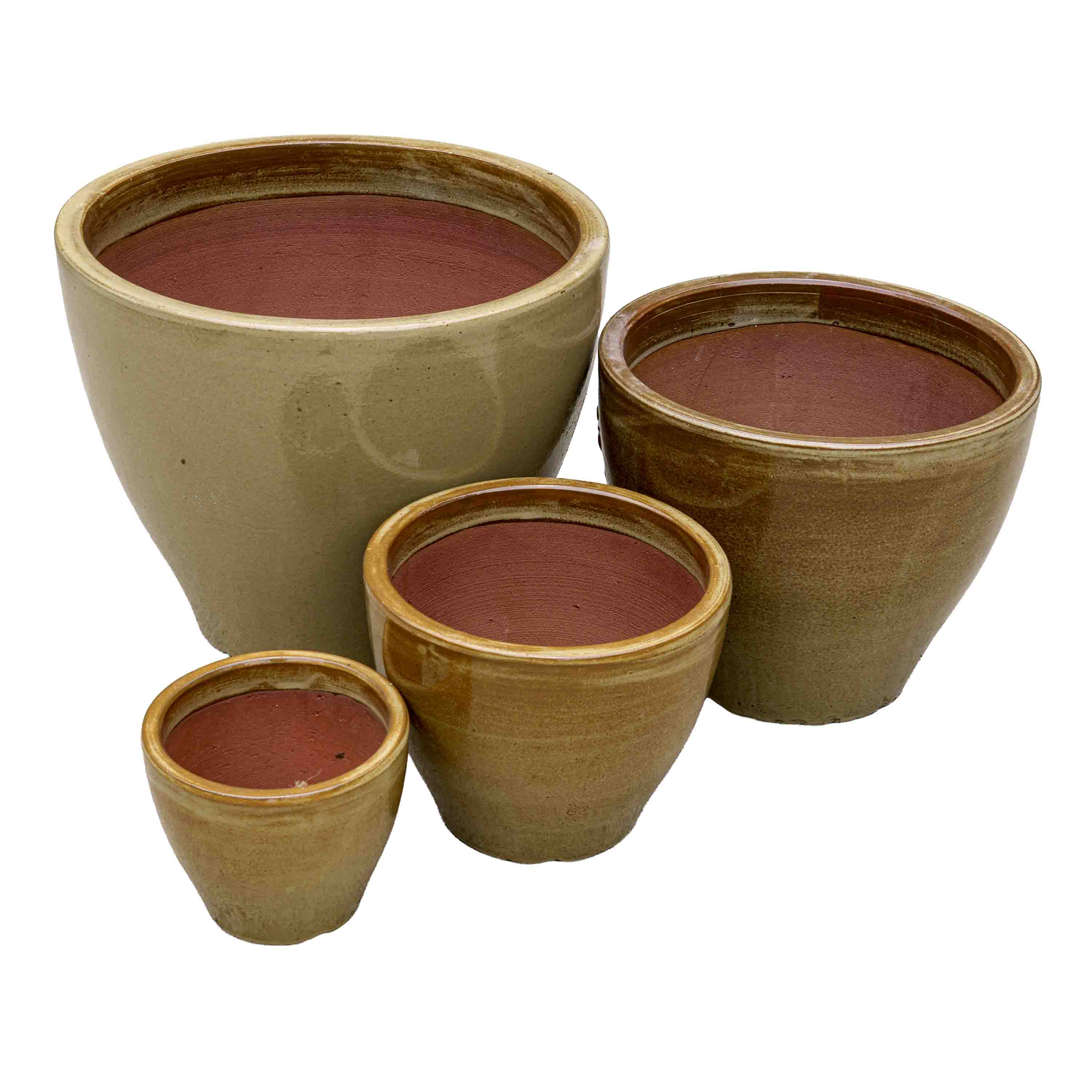 Olive green Ceramic Pot