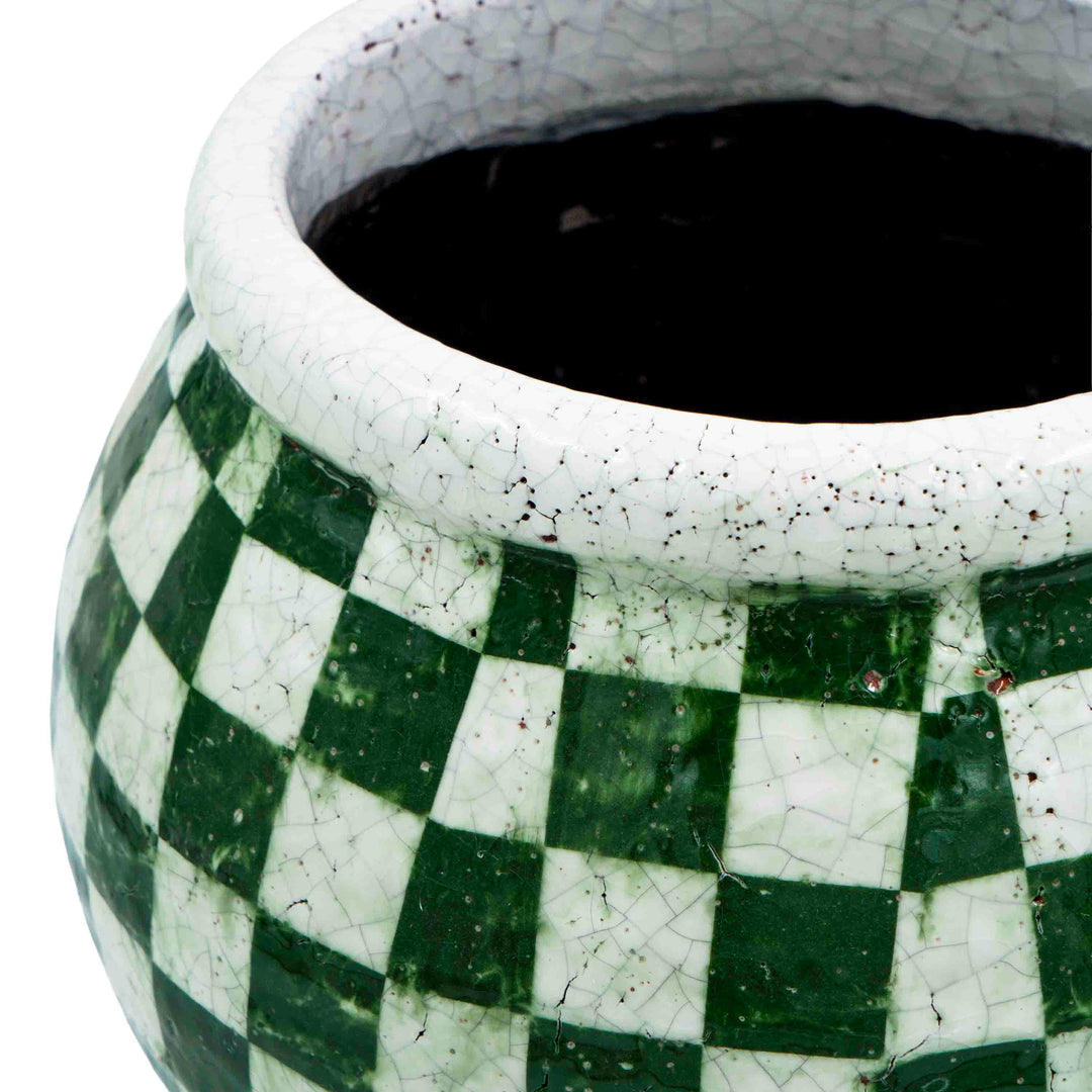 Holly Checkered Vase