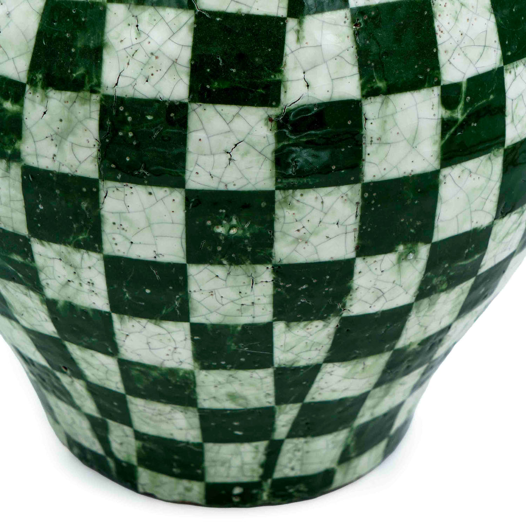 Holly Checkered Vase