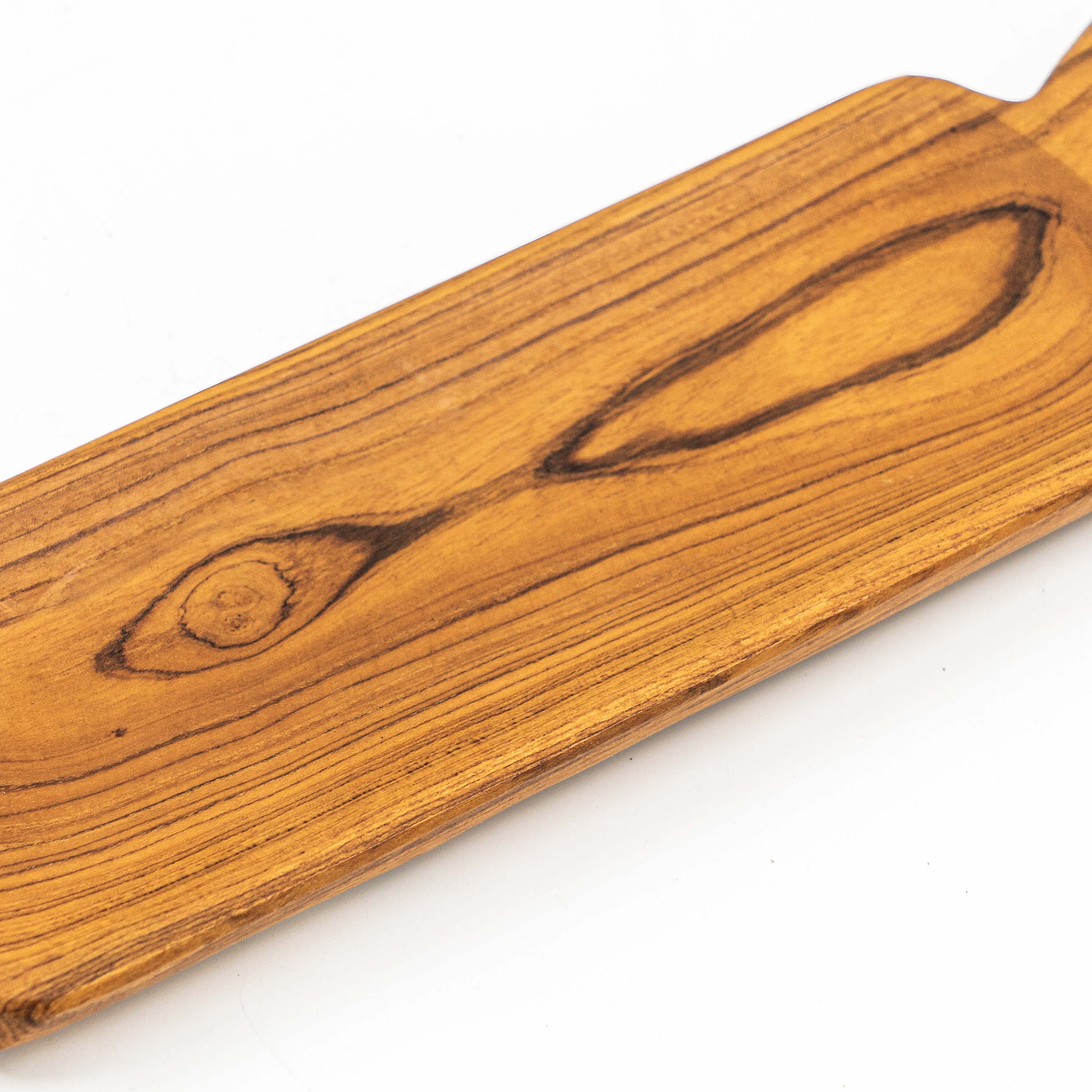 Yarah Teak Wood Rectangle Serving Tray With Holder
