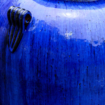Royal Blue Glazed Ceramic Pot