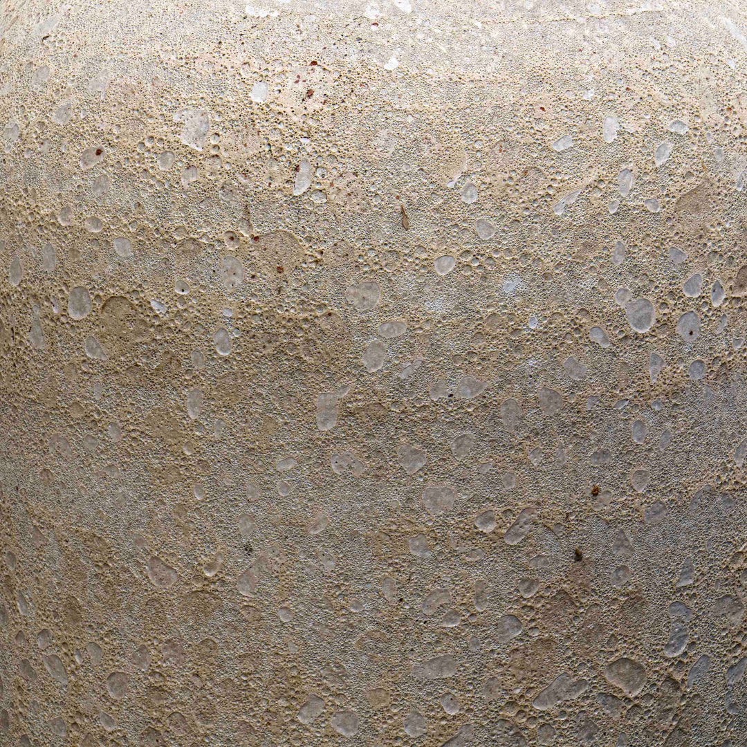 Beige Textured Ceramic Pot