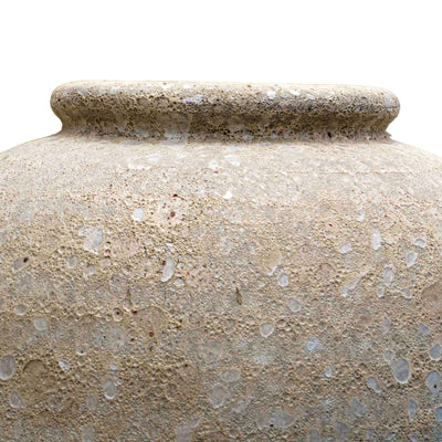 Beige Textured Ceramic Pot