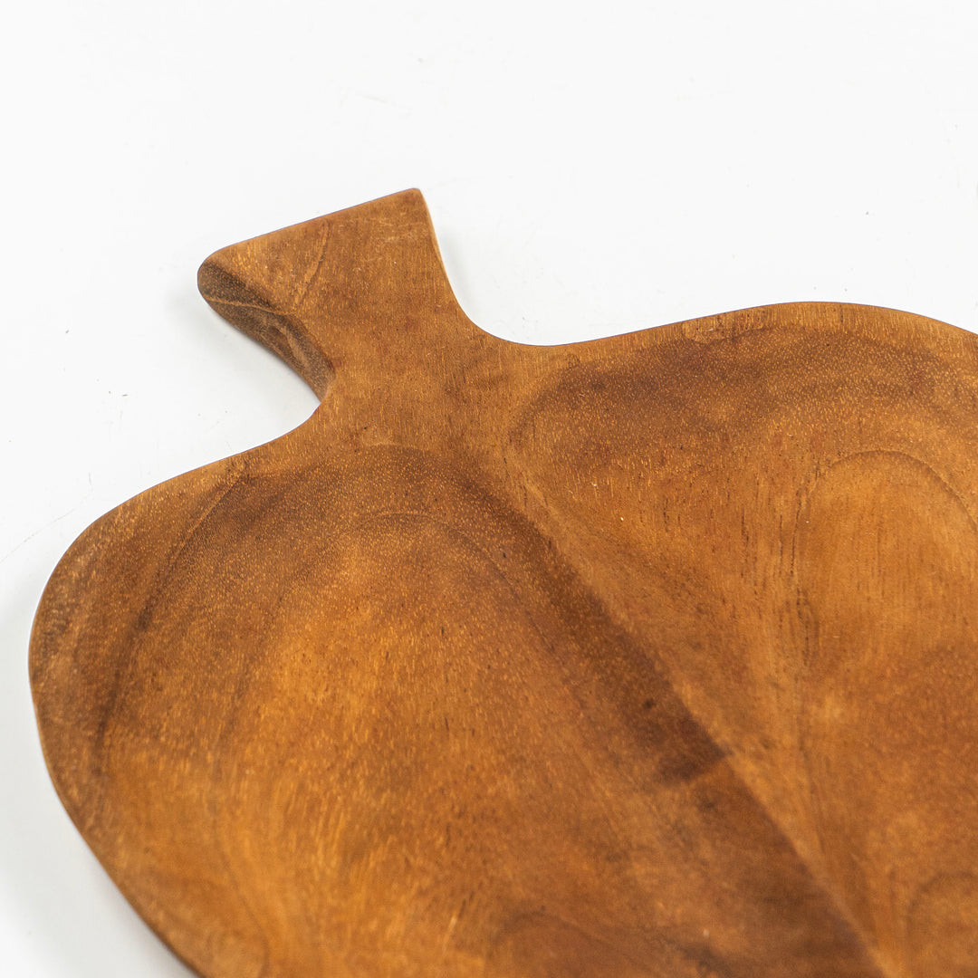 Yarah Teak Wood Heart Shaped Platter