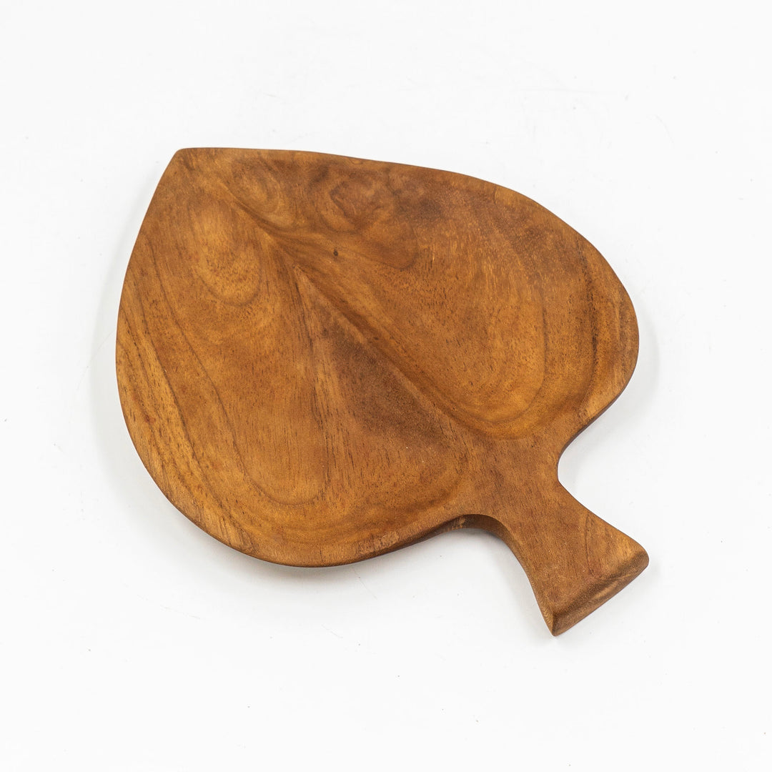 Yarah Teak Wood Heart Shaped Platter