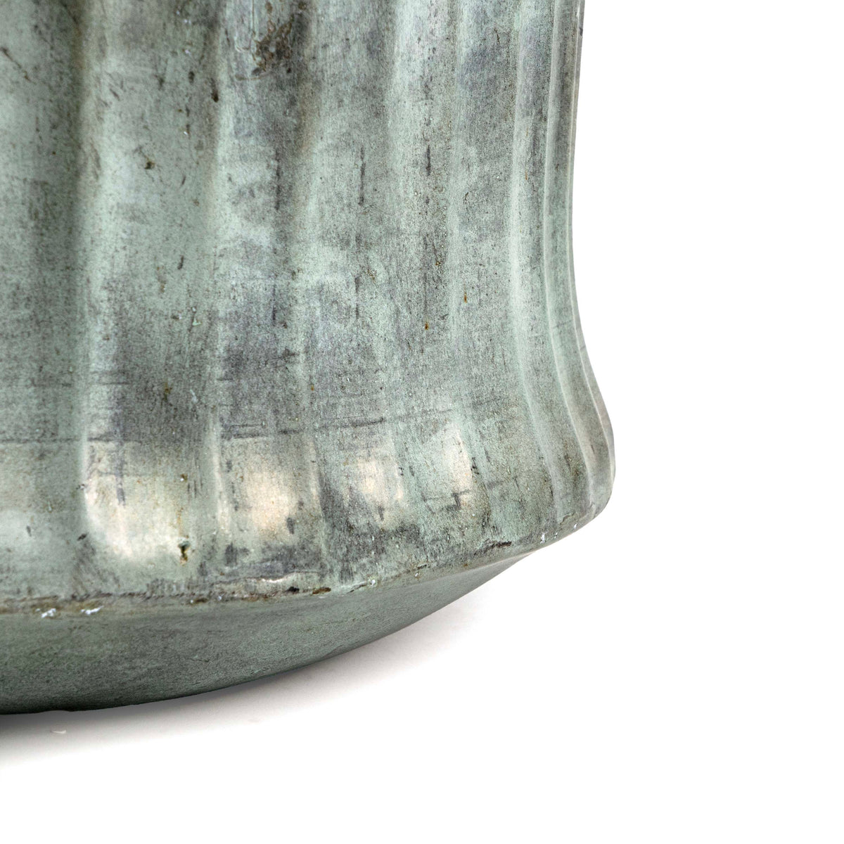 Verdi Blue Fluted Metal Pot