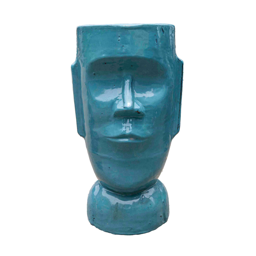 Blue Face Ceramic Pot