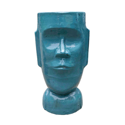 Blue Face Ceramic Pot