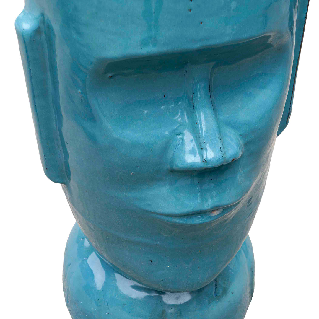Blue Face Ceramic Pot