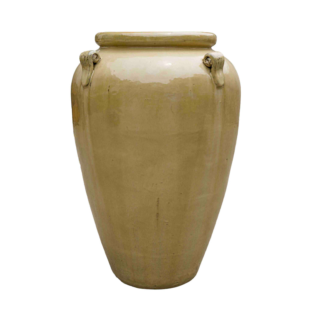 Sandy Beige Glazed Ceramic Pot