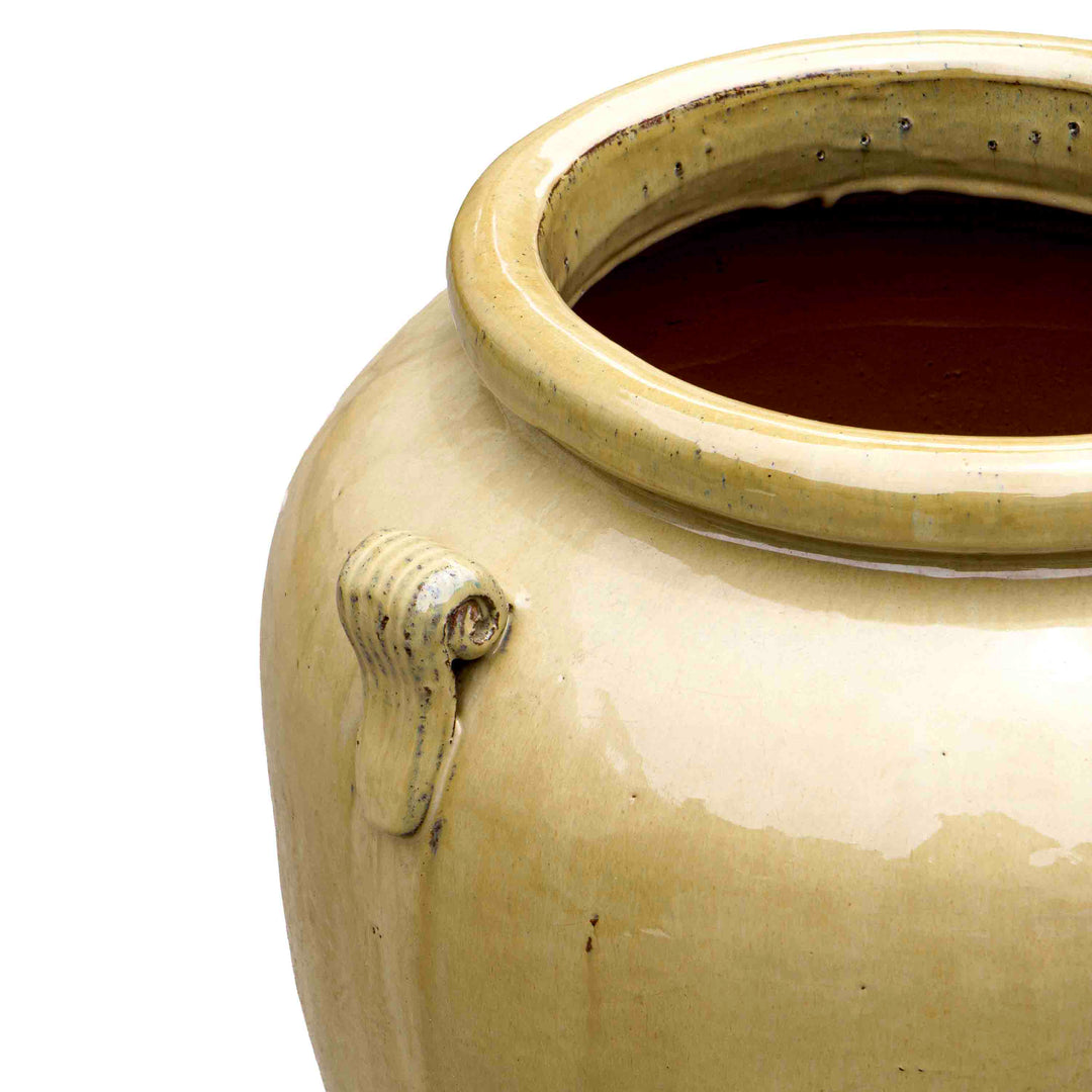 Sandy Beige Glazed Ceramic Pot