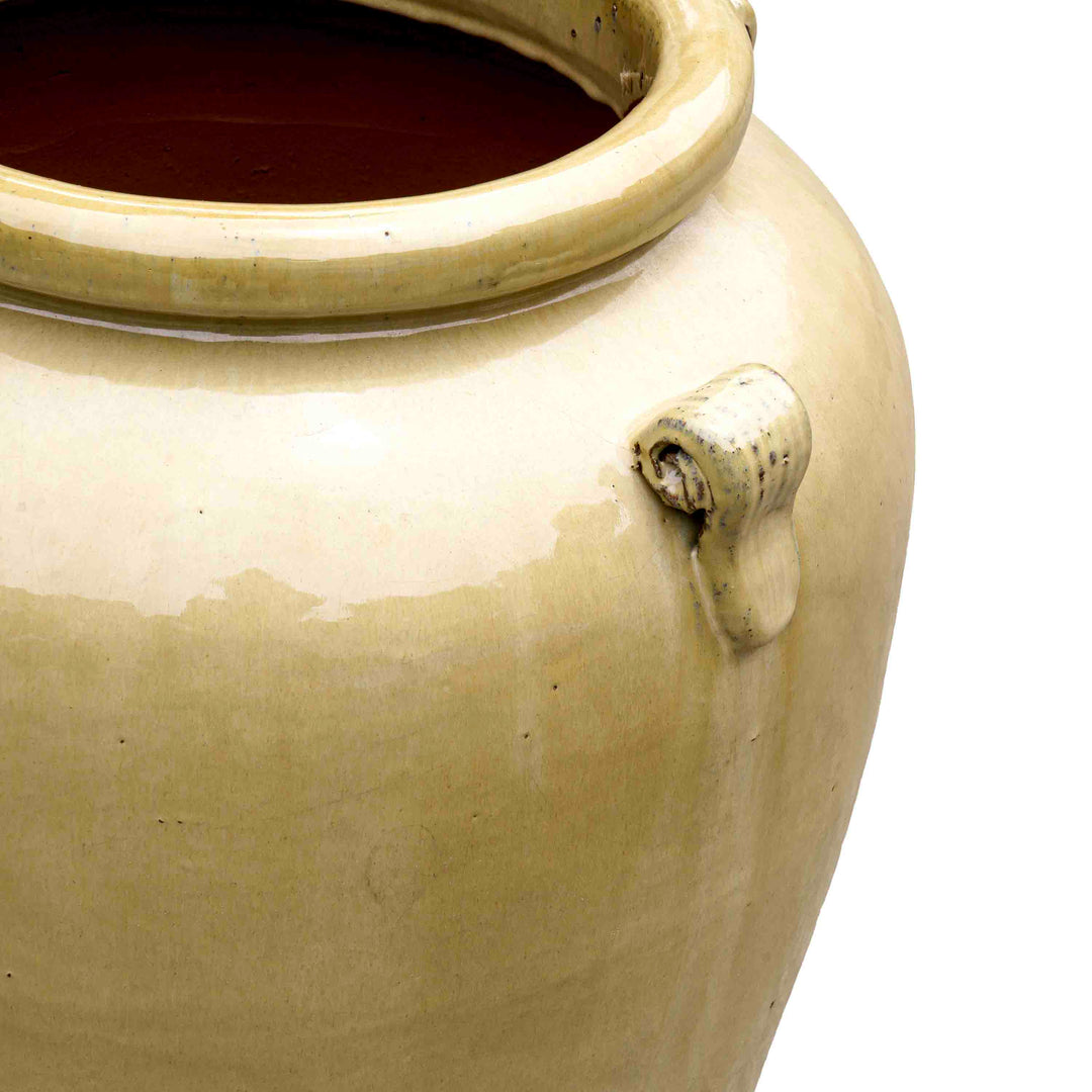 Sandy Beige Glazed Ceramic Pot
