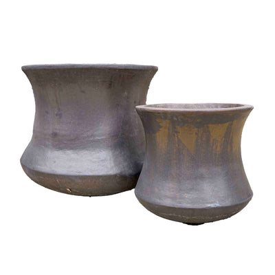 Grey Wide Ceramic Urn