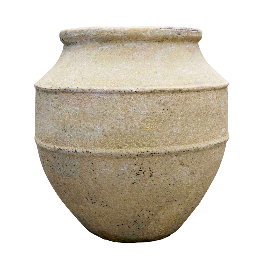 Antique Beige Ceramic Pot