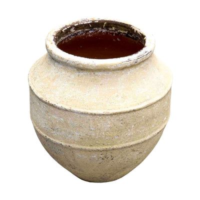 Antique Beige Ceramic Pot