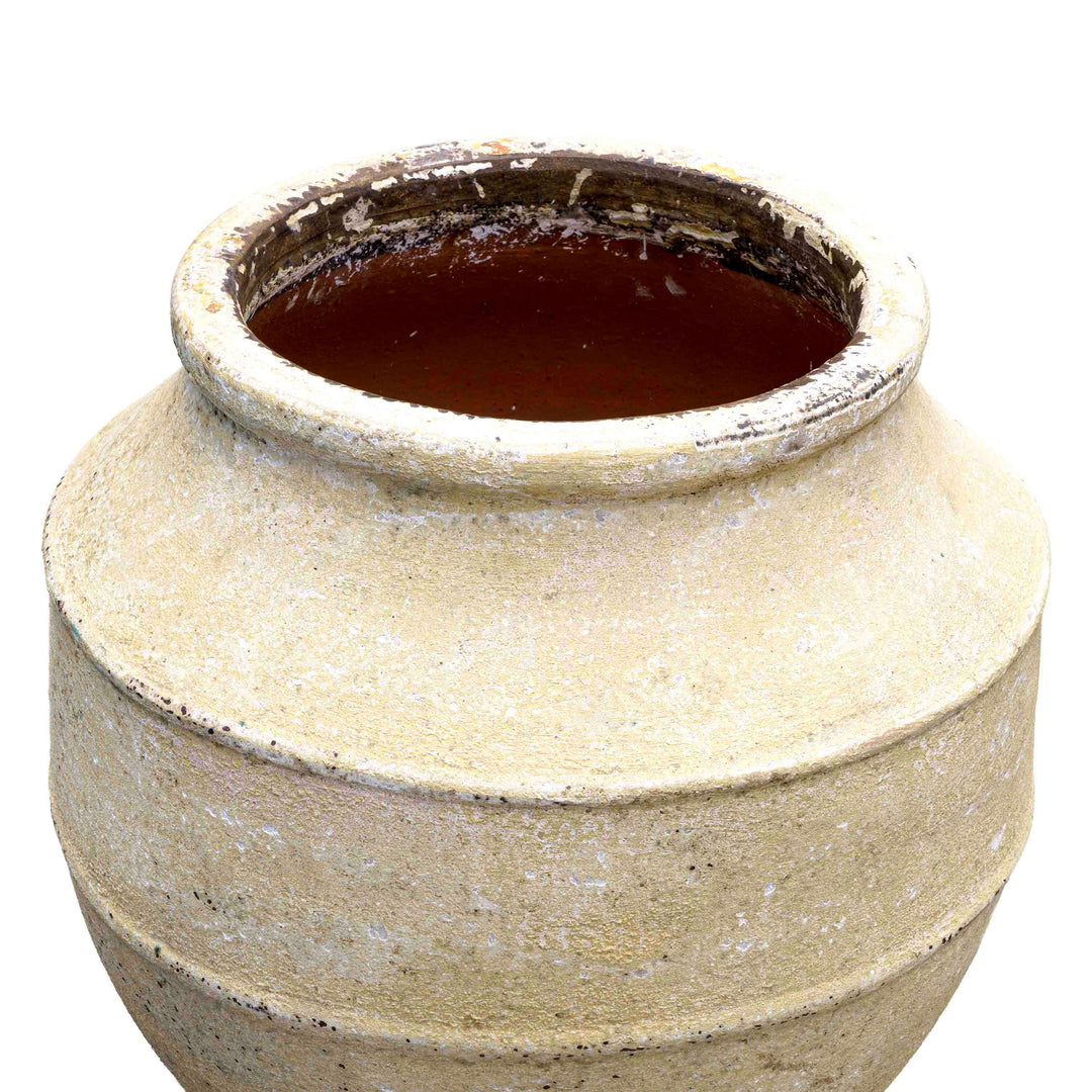 Antique Beige Ceramic Pot