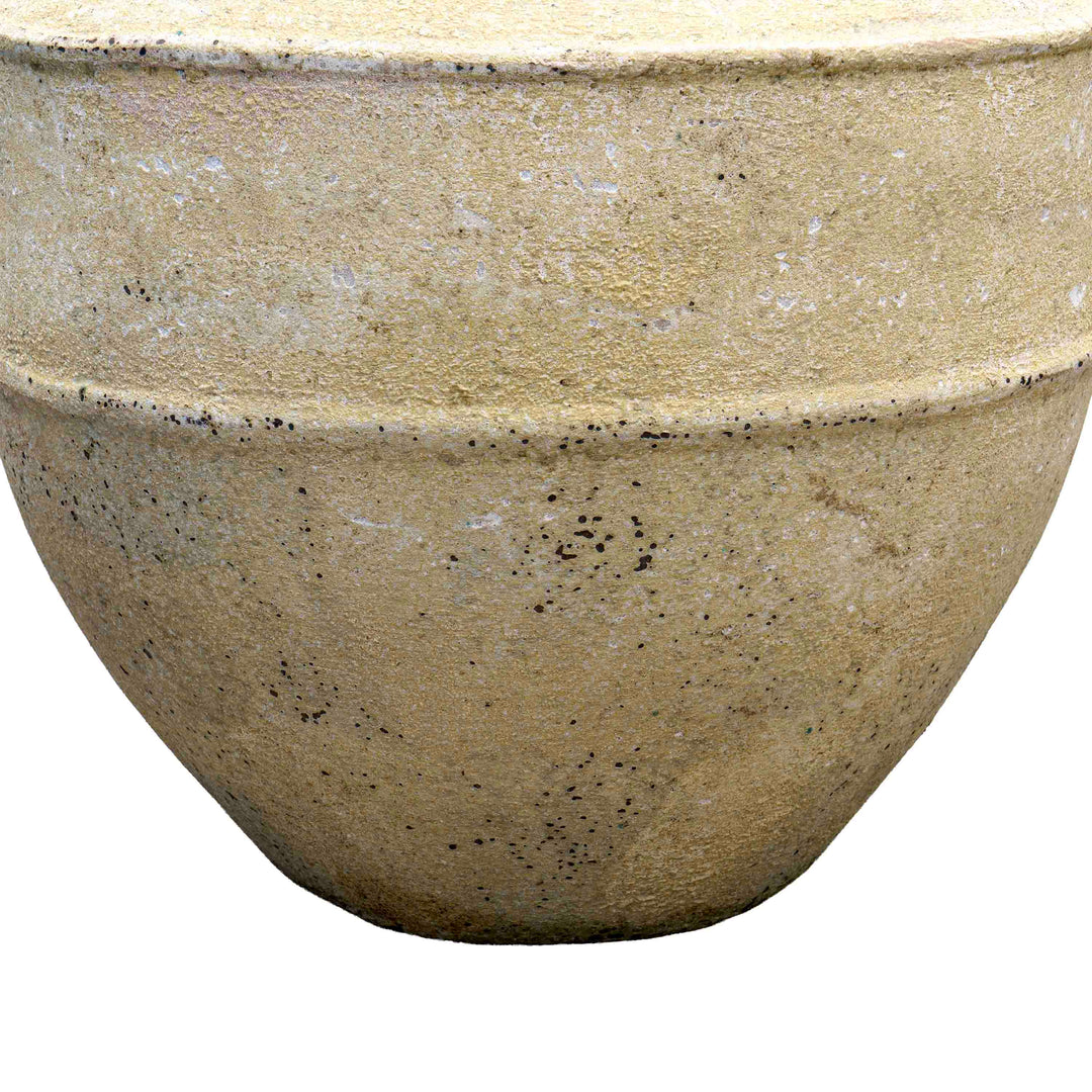 Antique Beige Ceramic Pot