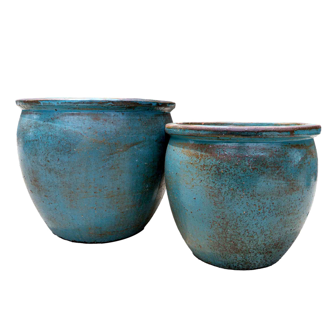Antique Sage Ceramic Pot