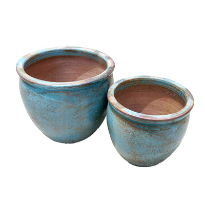 Antique Sage Ceramic Pot