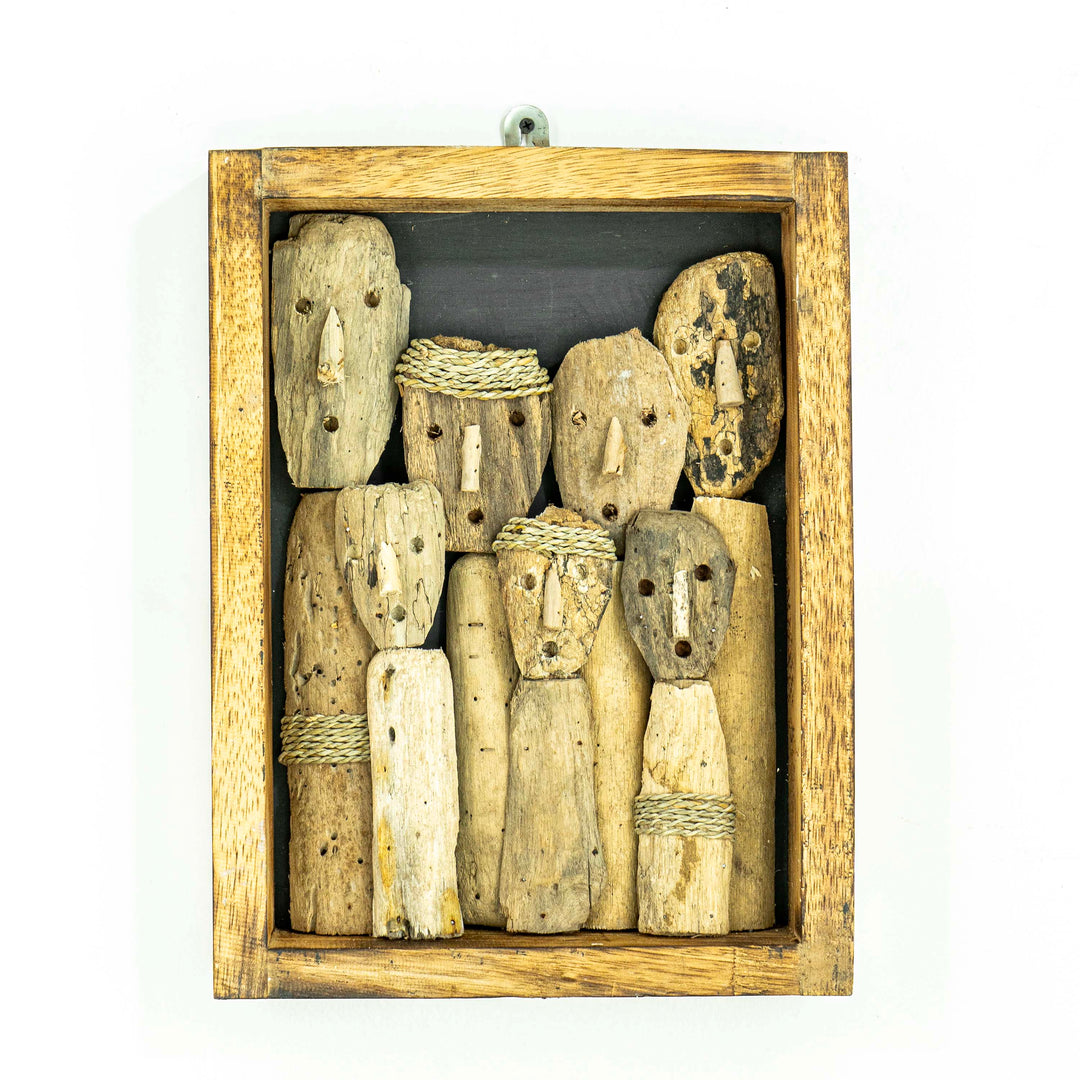 Handcrafted Wooden Decor - Family Of Seven