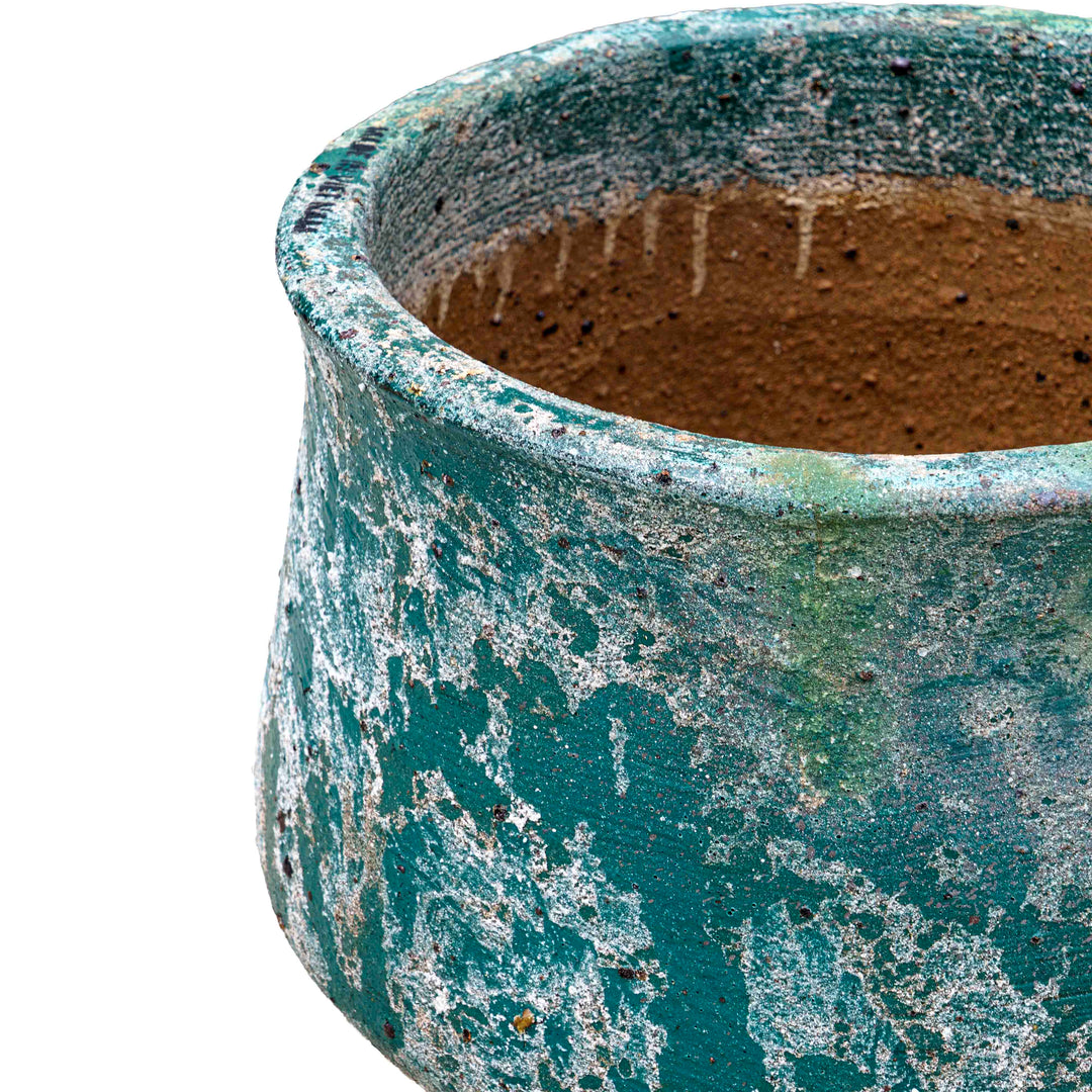 Teal Hue Ceramic Pot