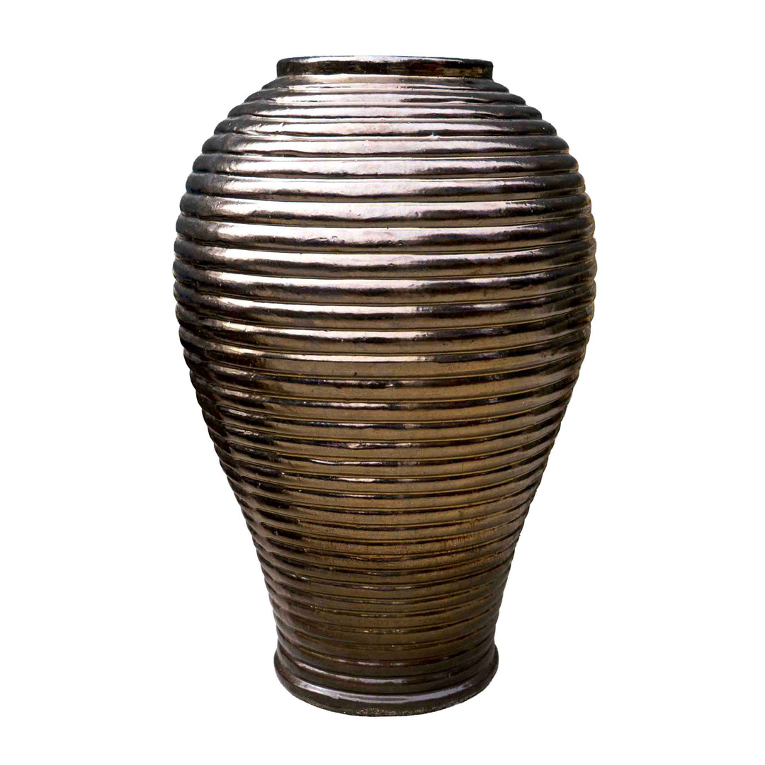 Spiral Antique Gold Urn