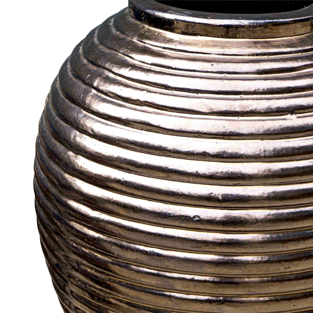 Spiral Antique Gold Urn