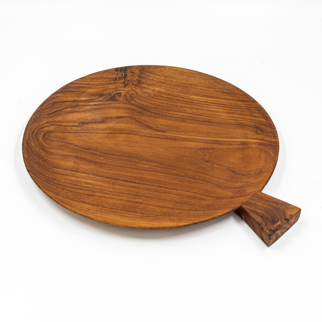 Yarah Teak Wood Round Pizza Server Plate