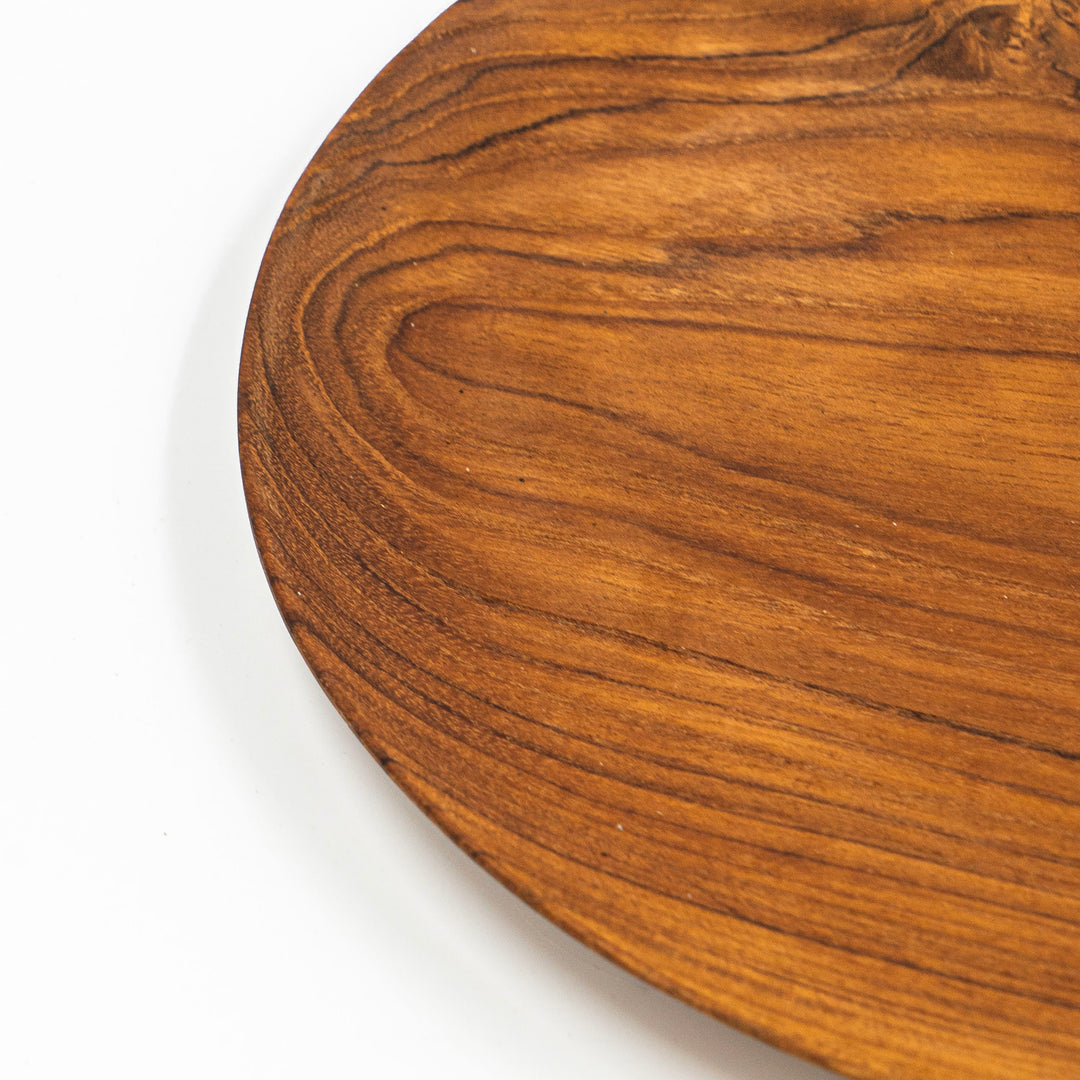 Yarah Teak Wood Round Pizza Server Plate